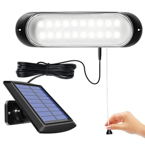 Limited-time offer: ChunHee Solar Hanging Lamp for Indoor Outdoor Use IP65 Waterproof 20 LED Solar Shed Light with String Control Solar Lamps for Garden, Garage, Pathway, Yard, Patio, Lawn, Chicken Coop from 29.10 £ to 29.10 £ (save 0.00%)