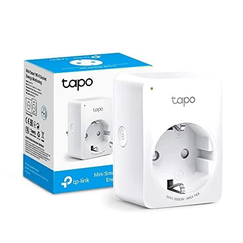 Tapo Prise Connectée WiFi, Suivi de consommation, 16A Type F, compatible avec Alexa et Google Home, Contrôler le radiateur, le chauffage, Économie d'énergie, Commande vocale, Tapo P110(1-pack)