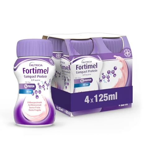 Offerta a tempo: FORTIMEL COMPACT PROTEIN, Ipercalorico e Iperproteico, Fragola, 4x125ml - 13% da 13.49 € a 11.79 €