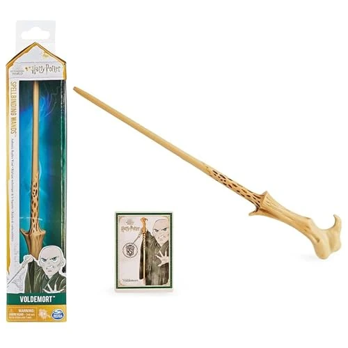 Official Wizarding World, Authentic 12-Inch Spellbinding Voldemort Wand with Collectible Spell Card , Kids’ Harry Potter Fancy Dress Role Play Toys for Ages 6 and up