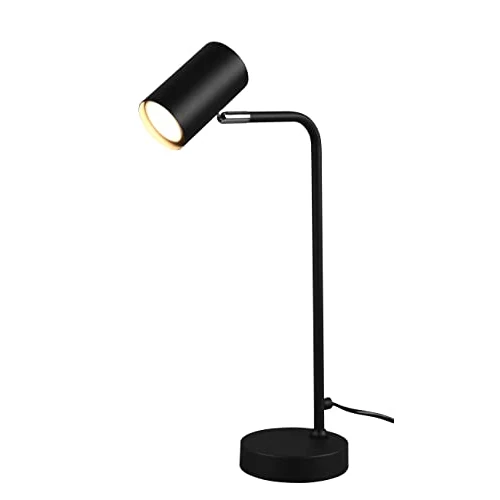 Trio, Lampa stołowa, Marley 1xGU10, max.5,0 W Korpus: Metal, czarny matowy L:12,0cm, H:45,0cm, P:25,0cm Wyłącznik, IP20, bez podświetlenia