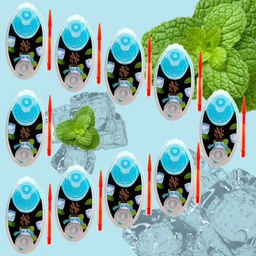 Lote de 100 cápsulas aromáticas NS originales para cigarrillos – Caja de 100 cápsulas aromáticas Menta Glaciale (10)