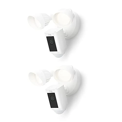 Offre limitee: Ring Caméra Floodlight Plus filaire (Floodlight Cam Wired Plus)| Caméra de surveillance extérieure, Vidéo HD 1080p, Wifi, projecteurs LED, sirène intégrée, raccordée, fonctionne avec Alexa | 2 Caméras de 359.98 EUR a 189.99 EUR (economie 47%)