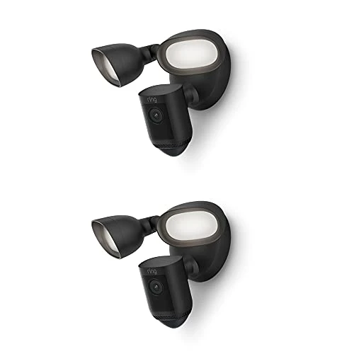 Offerta a tempo: Ring videocamera Pro con proiettori Cablata (Floodlight Cam Wired Pro) |Video 2K con Ring Vision, rilevazione di movimento 3D |Prova gratuita di 30 giorni di Ring Home | 2 telecamere - 52% da 499.98 € a 240.97 €