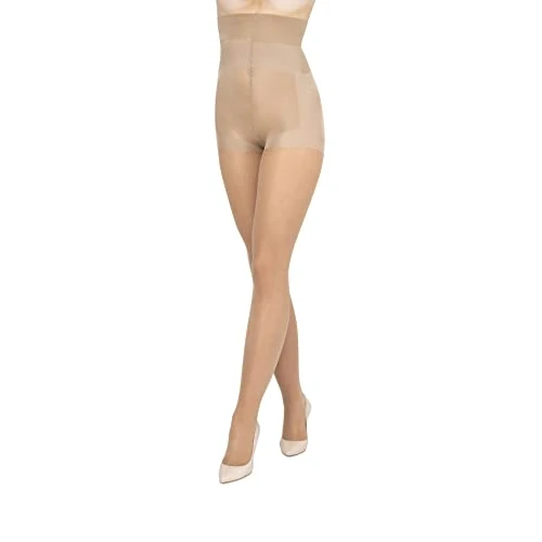 Offerta a tempo: LORES Collant Snellenti Beige Scuro a Vita Alta con Compressione Control Top Effetto Push Up Effetto Modellante, Visone L/XL - 13% da 14.90 € a 12.99 €