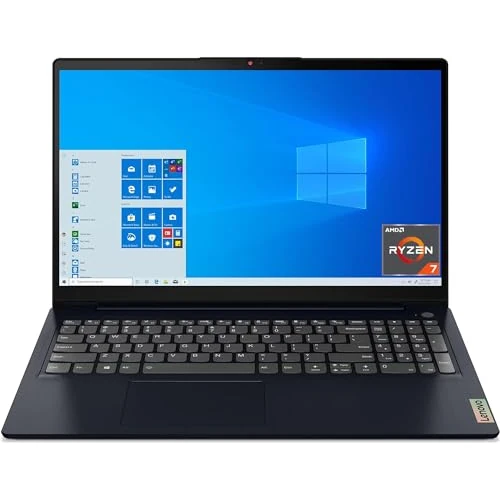 Lenovo IdeaPad 3 Notebook 15,6", FHD (1920x1080), AMD Ryzen 7 5700U, 512GB SSD, RAM 8GB, Windows 11 - Lector de huellas dactilares y reconocimiento facial - Abyss Blue - Exclusivo de Amazon