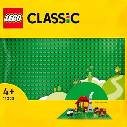 LEGO 11023 Classic Zielona Płytka Konstrukcyjna pod Klocki, Pomysł na Prezent na Urodziny dla Chłopców i Dziewczynek od 4 lat