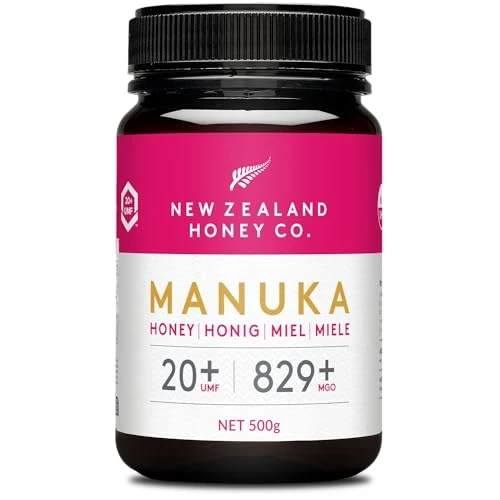 Offerta a tempo: Miele di Manuka MGO 829+ UMF 20+, testato in laboratorio, crudo, 500g - 5% da 101.88 € a 96.79 €