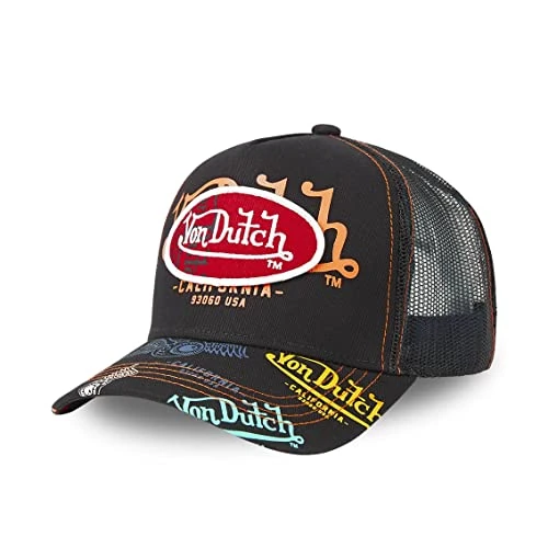 Oferta ograniczona: Von Dutch Regulowana czapka męska i damska, czapka typu trucker, wygodna, trwała i swobodna, czarny, rozmiar uniwersalny z 29.00 EUR na 23.60 EUR (znizka 19%)