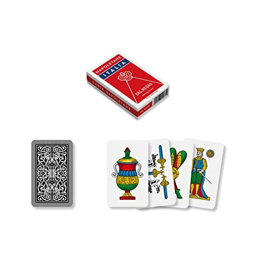 Dal Negro 10071 - Napoletane Italia Carte da Gioco Regionali, Astuccio Rosso