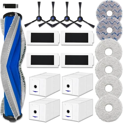 AVAENZO Accessories for Deebot T30 Omni/T30 PRO Omni, 1 Main Brush Roller, 6 Wipes, 4 Filters, 4 Side Brushes, 4 Vacuum Cleaner Robot Vacuum Cleaner Replacement Parts