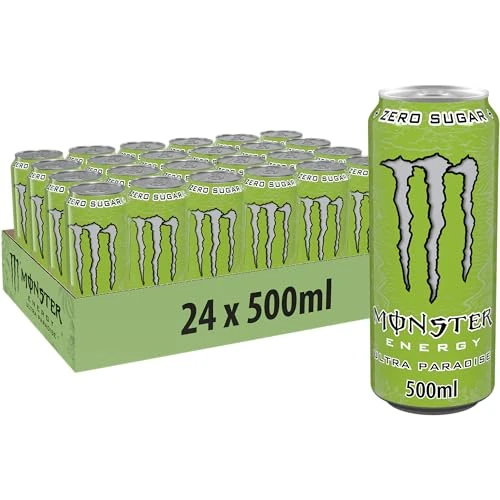 Offerta a tempo: Monster Energy Ultra Paradise – 24 Lattine da 500 ml, Energy Drink Zero Zuccheri e Poche Calorie, Bevanda Energetica dal Gusto Leggero e Rinfrescante di Kiwi e Lime - 50% da 42.72 € a 21.36 €
