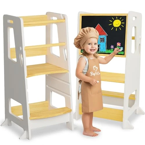 Offre limitée : Bey&Co® Tour d’Apprentissage/Tour d'Observation Montessori en Bois – Tour d’Éveil pour Enfant – 3 Hauteurs Réglables, Surface Anti-Dérapante, Pieds Anti-Bascule Méthode Montessori – À Partir 12 Mois de 99.90 € à 89.90 € (10% de remise)