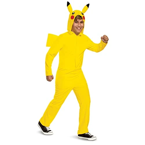 Disguise Pokémon | Costume Capuche Pikachu Enfant | Taille 14-16 Ans | Déguisement à Capuche | Licence Officielle Pokémon | Doux et Confortable | Pour Anniversaires ou Fêtes | Idée Cadeau pour Fan