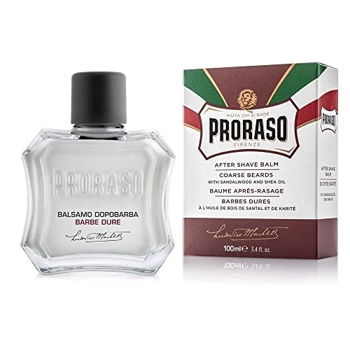 Proraso - Baume Après -rasage - Barbes Dures - à l'huile de bois de santal et de karité - 100 ml