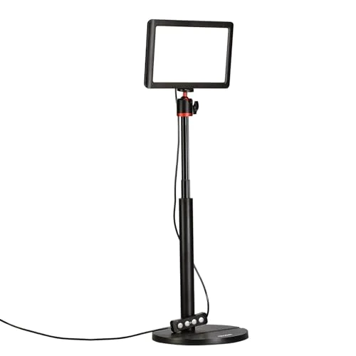 Limited-time offer: Rollei Lumis 28555 Key-Light LED Video Light with Table Tripod with Remote Control on Cable for Lighting Video Streams and Conferences Black from 67.54 £ to 67.54 £ (save 0.00%)