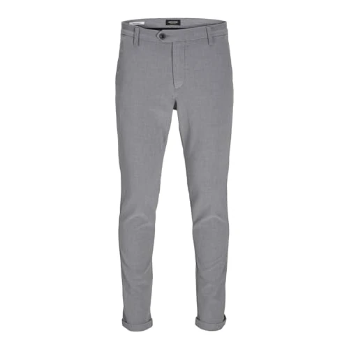 Jack & Jones Male Chino Pantaloni Slim Fit Chino, Grigio, 28W x 30L
