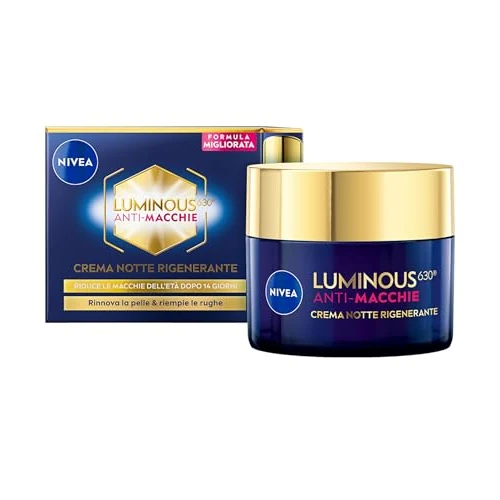 NIVEA Cellular Luminous630 - Crema facial antimanchas para la noche regeneradora, 50 ml, crema antimanchas para el rostro para una piel uniforme, crema facial con ácido hialurónico y Luminous630 con