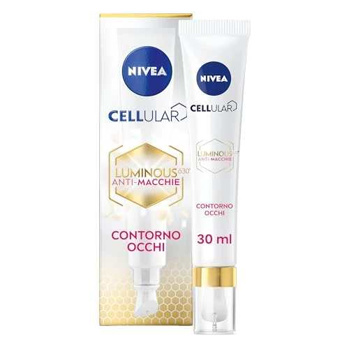 Offerta a tempo: NIVEA Luminous630 Anti-Macchie Trattamento Crema Contorno Occhi 15 ml, Contorno occhi occhiaie, macchie, rughe e borse, Eye cream con Acido Ialuronico e Thiamidol brevettato - 27% da 12.94 € a 9.39 €