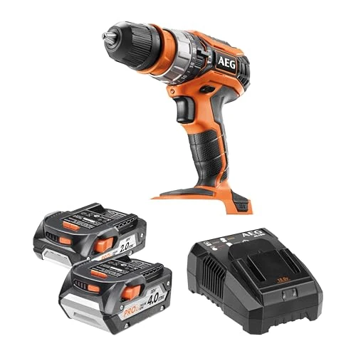Offre limitée : AEG - Perceuse-visseuse à percussion 18V, 60 Nm, 2 batt. Pro lithium 4,0 Ah, chargeur, mandrin amovible 13 mm, en coffret de 218.49 € à 218.49 € (0.00% de remise)