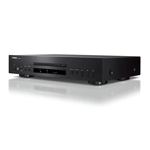 Yamaha CD-S303 – odtwarzacz CD o wysokiej wydajności 192 kHz/24-bit DAC, przełącznik Pure Direct, port USB, obsługa audio High Res, w kolorze czarnym
