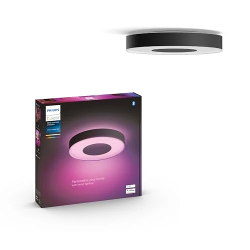 Offre limitée : Philips Hue White and Color Ambiance Plafonnier Infuse Large, Noir, Plafonnier led avec Bluetooth, Luminaire Philips compatible avec Alexa, Google Assistant et Apple Homekit de 220.53 EUR à 220.53 EUR (remise 0%)