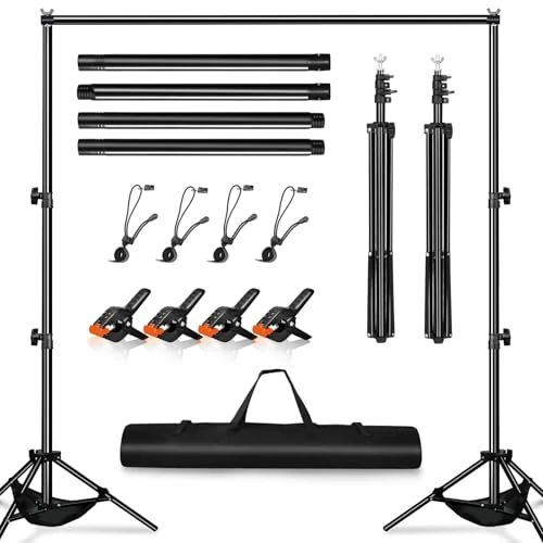 Offerta a tempo: Heysliy Supporto Fondale Fotografico 3x2m – Struttura Regolabile per Sfondo Fotografico, Telo Proiettore, Set Fotografico e Decorazioni Evento - 14% da 45.58 € a 39.04 €