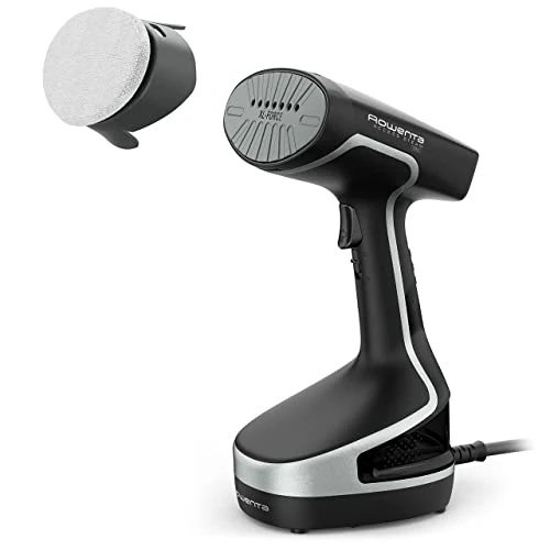 Rowenta Steam Force DR8250 - Cepillo de vapor 2000 W, Vapor continuo 30 g/min Golpe de vapor de 90 g/min, Rápido calentamiento Higieniza y desinfecta, 2 ajustes de vapor Todo tipo textiles Negro/Plata