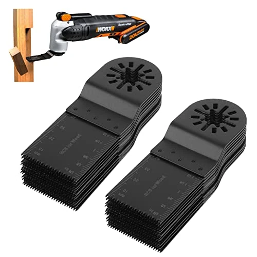 Offerta a tempo: Kit di Accessori Oscillanti per Levigatura, Smerigliatura e Taglio, Kit lame oscillanti 20 pezzi 34mm Accessori Fein accessori per lame per seghe Antler - 72% da 18.36 € a 5.09 €