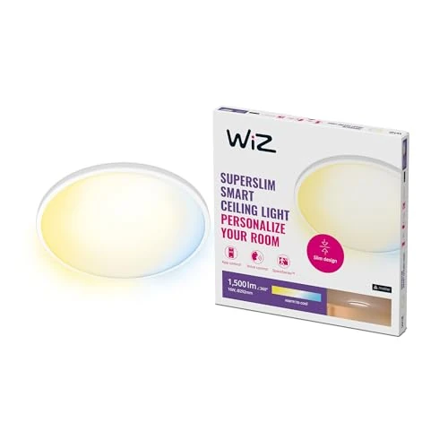 Tijdelijke aanbieding: WiZ Plafondlamp SuperSlim - Diameter: 25 cm - Warm- tot Koelwit Licht - Slimme Plafonniere - 14W - Wit - Wi-Fi van 29.99 € naar 29.99 € (0.00% korting)