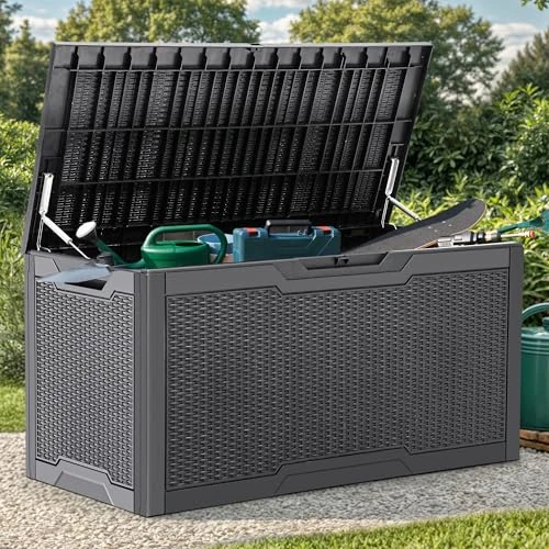 Oferta limitada: YITAHOME 380L Arcón de Ordenación Exterior, Resina Grande Caja de Almacenaje de Jardín para Exteriores Muebles de Patio de 102.09 € a 102.09 € (ahorro 0.00%)