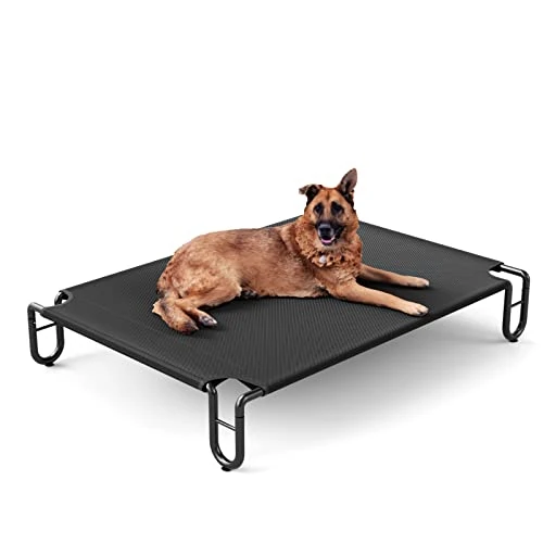 Tijdelijke aanbieding: FAYDUDU Hondenbed, Huisdierbed, outdoor, grote honden, kattenbed, voor binnen en buiten, camping, verhoogd hondenbed, hondenmand, draagbare (L, zwart) van 46.99 € naar 46.99 € (0.00% korting)