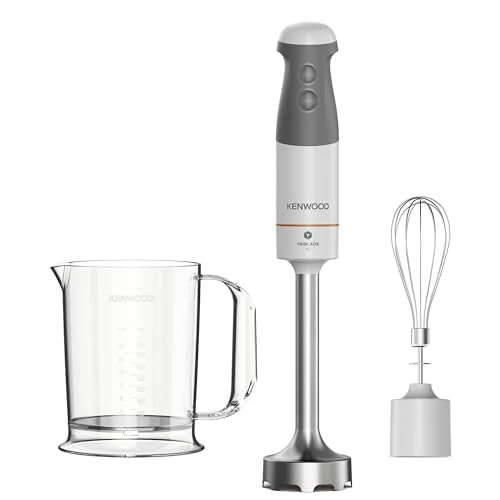Limited offer: Kenwood Hand Blender Handheld, Accessory Compatible with Triblade XL Blender, Easy to Adjust Rotatable, Dishwasher Safe, Stainless Steel, HBM40.002WH, Grey from 64.00 EUR to 46.90 EUR (save 27%)