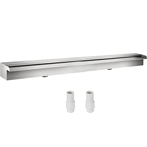 Offerta a tempo: VEVOR Fontana per Piscina a Cascata 59,1 x 4,5 x 3,1 Pollici, Fontana per Piscina Rettangolare, Costruita in Acciaio Inossidabile Laghetto per Cascata, Fontana a Cascata da Giardino - 35% da 124.99 € a 80.66 €