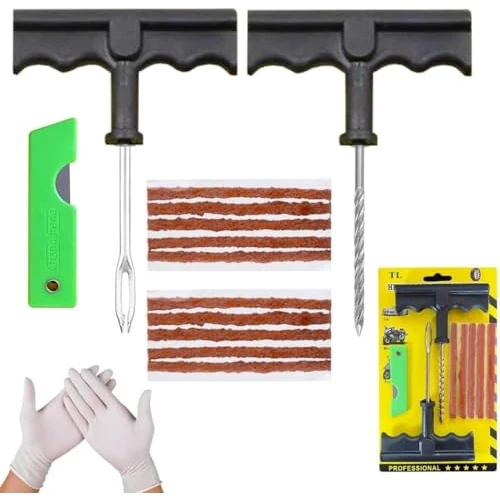 Oferta limitada: NOOGUI - Kit Antipinchazos Coche - Kit Repara Pinchazos Coche - Reparación Rápida en 15 Minutos - Incluye 20 Mechas Pinchazos Coche, 2 Herramientas en T, Guantes y Cúter de 9.99 € a 8.99 € (ahorro 10%)