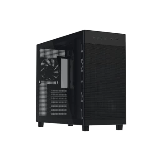 ASUS Prime AP303 TG, Case ATX da 44 Litri, Supporto per Schede Grafiche fino a 360mm, Compatibili per Radiatiori fino a 360mm e 60mm di Spessore, Porta USB-C fino a 20Gbps, Nero