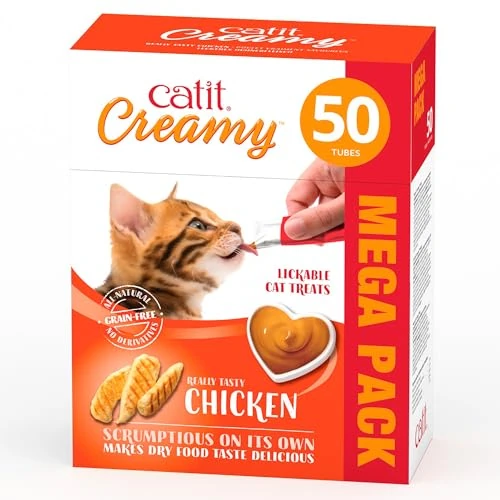 Oferta limitada: Comida húmeda para Gatos Catit Catit Creamy Pollo 50x10g de 21.61 EUR a 19.62 EUR (ahorro 9%)