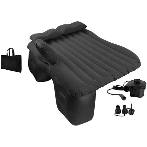 Zeitlich begrenztes Angebot: EDIESI, Luftmatratze Auto, Aufblasbares Bett, Autobett, Schlafmatratze, mit 12V elektrischer Luftpumpe und 3 Adaptern, Schnelle Inflation und Deflation (Schwarz) von 36.49 € auf 36.49 € (0.00% Rabatt)