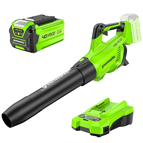 Offre limitée : Greenworks 40V Souffleur sans Fil, Vitesse d'air de 193 km/h, Volume d'air de 14,2 m³/Min, Buse Réglable, Vitesse Variable à l'infini (avec 2Ah Batterie et Chargeur) de 119.99 € à 119.99 € (0.00% de remise)