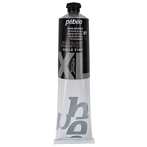 Offerta a tempo: PEBEO Fine Studio XL Colore ad Olio per Pittura, Nero (Intenso), 200 ml - 40% da 16.56 € a 9.90 €