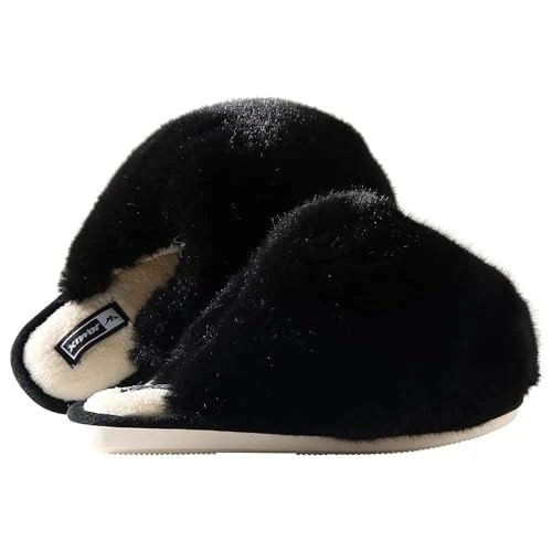 Tijdelijke aanbieding: JOMIX Bontpantoffels voor dames, pantoffels voor dames, winter, elegant, warm, comfortabel, voor thuis van 21.95 EUR naar 21.95 EUR (korting 0%)