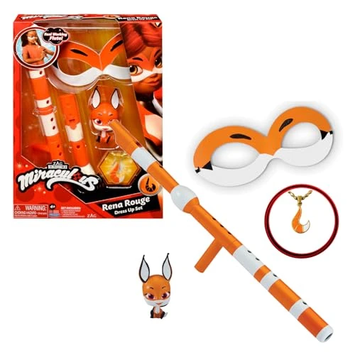 Bandai - Miraculous - Verkleedset - Rena Rouge - Verkleding en accessoires voor superhelden - Verkleedkledij voor kinderen - P50602