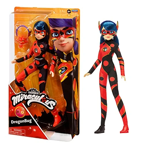 Offerta a tempo: BANDAI - Miraculous Ladybug - Bambola - Dragon Bug - Bambola articolata da 26 cm - bambola di supereroe - P50010 - 36% da 24.98 € a 16.04 €