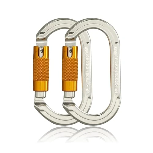 Oferta limitada: SOB Mosquetones de Escalada Mosquetón de Bloqueo 22KN Gancho Mosquetón de Trabajo Pesado con Tapón de Rosca Certificado CE Hecho de Aeroespacial Aluminio 7075, 2pcs de 19.98 € a 12.59 € (ahorro 37%)