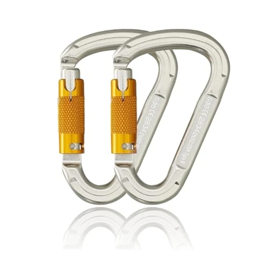 Zeitlich begrenztes Angebot: SOB Karabiner Klettern Karabinerhaken aus Aluminium Schlüsselanhänger 25 KN-Karabinerhaken für hohe Beanspruchung mit Schraubsicherung zum Klettern Abseilen Hängematten von 19.98 € auf 19.98 € (0.00% Rabatt)