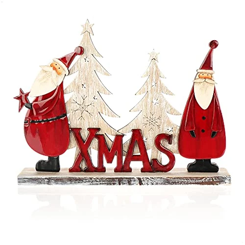Oferta limitada: com-four® Soporte Decorativo para Navidad - Papá Noel de Madera lacada - Decoración navideña de Primera Calidad para Poner en la Mesa (01 Pieza - Papá Noel 26cm) de 19.99 EUR a 15.99 EUR (ahorro 20%)