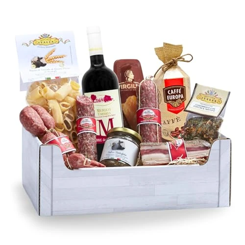 Speciale Italia – Confezione Regalo Alimentare di Gastronomia Umbria e Dintorni, Cesto Pasquale con Prodotti Gastronomici Tipici della Regione Umbria