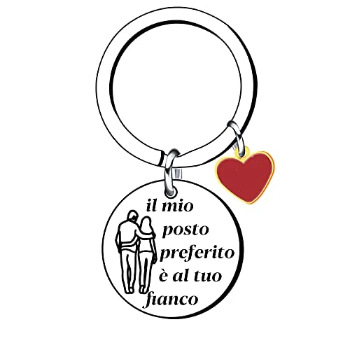 Lumengqi Prezent na Walentynki Para Prezenty Brelok Para Walentynki -moje ulubione miejsce jest po twojej stronie- Prezent urodzinowy Pomysły na prezenty rocznicowe dla niego/dla niej, 1 EU, L