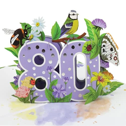 Oferta limitada: Cardology Tarjeta emergente de 80 cumpleaños - Tarjeta de 80 cumpleaños para mujer 30cm x 15cm de 11.90 € a 5.68 € (ahorro 52.27%)