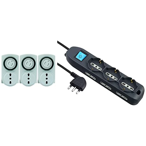 Offerta a tempo: Electraline 3333 Kit 3 Pezzi, Programmatore Timer Meccanico Giornaliero — 10% da 34,04 € a 30,48 €